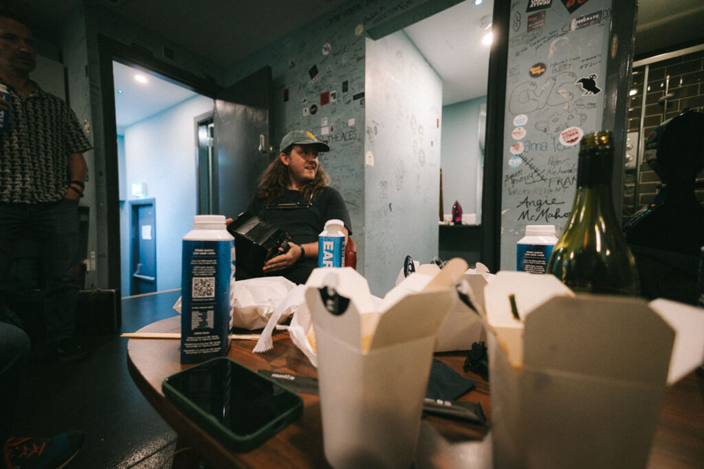 Stephen O'Dowd in the green room of Whelan's Dublin