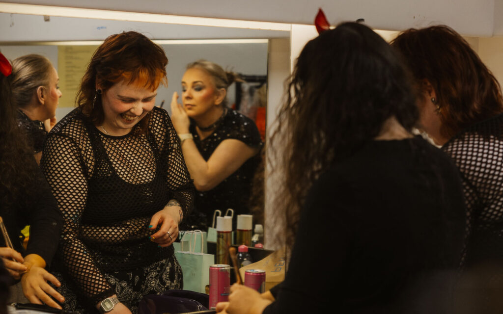 backstage preparation Pop-Up Theatre Sligo actors