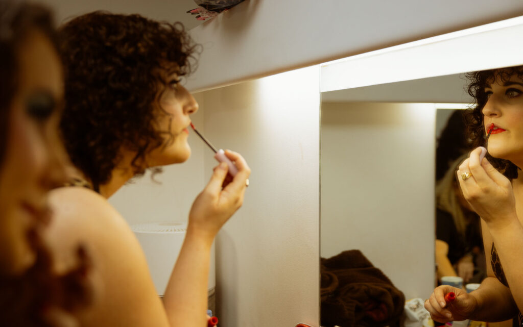 backstage preparation Pop-Up Theatre Sligo actors