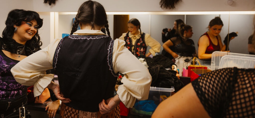 backstage preparation Pop-Up Theatre Sligo actors